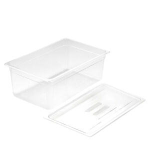 SOGA 200mm Clear Gastronorm GN Pan 11 Food Tray Storage with Lid Baking Trays VICPans1404wLidX1 AU DEPOT Baking Trays - AU DEPOT