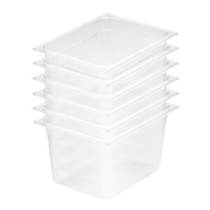 SOGA 200mm Clear Gastronorm GN Pan 12 Food Tray Storage Bundle of 6 Baking Trays VICPans1418X6 AU DEPOT Baking Trays - AU DEPOT