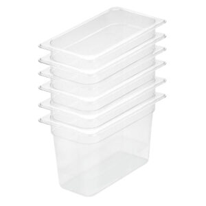 SOGA 200mm Clear Gastronorm GN Pan 13 Food Tray Storage Bundle of 6 Baking Trays VICPans1424X6 AU DEPOT Baking Trays - AU DEPOT