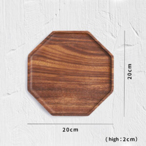 SOGA 20cm Octagon Wooden Acacia Food Serving Tray Charcuterie Board Centerpiece Home Decor, Kitchenware, Table Top, Servingware, Servingware Platter, ,  - AU DEPOT 2