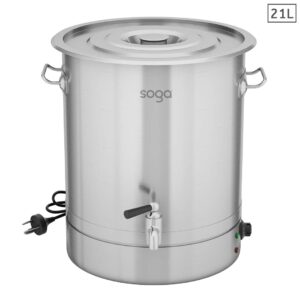 SOGA 21L Stainless Steel URN Commercial Water Boiler 2200W toasters kettles Urn841 AU DEPOT toasters & kettles - AU DEPOT