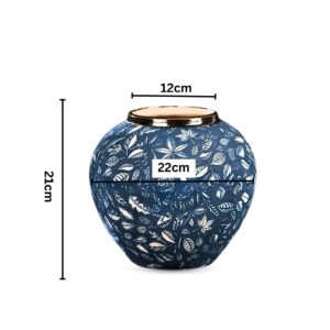 SOGA 21x22cm Blue Small Ceramic Flower Vase Elegant Living Room Home Decor, Home & Living, Home Decor, Vases, , ,  - AU DEPOT 2