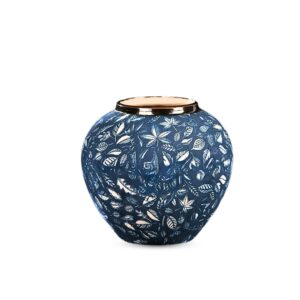 SOGA 21x22cm Blue Small Ceramic Flower Vase Elegant Living Room Home Decor Vase801 AU DEPOT - AU DEPOT