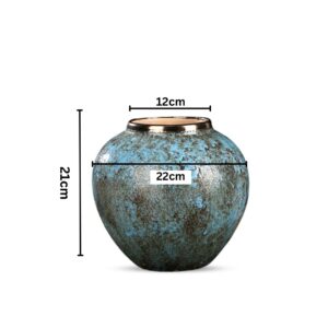 SOGA 21x22cm Light Blue Small Ceramic Flower Vase Elegant Living Room Home Decor, Home & Living, Home Decor, Vases, , ,  - AU DEPOT 2