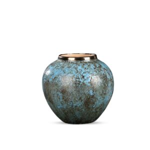 SOGA 21x22cm Light Blue Small Ceramic Flower Vase Elegant Living Room Home Decor Vase807 AU DEPOT - AU DEPOT