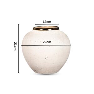 SOGA 21x22cm Plain White Small Ceramic Flower Vase Elegant Living Room Home Decor, Home & Living, Home Decor, Vases, , ,  - AU DEPOT 2