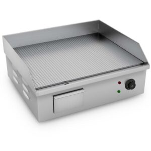 SOGA 2200W Stainless Steel Ribbed Griddle Commercial Grill BBQ Hot Plate 564823cm Griddles Grill Pans Griddle818 10G AU DEPOT Griddles & Grill Pans - AU DEPOT