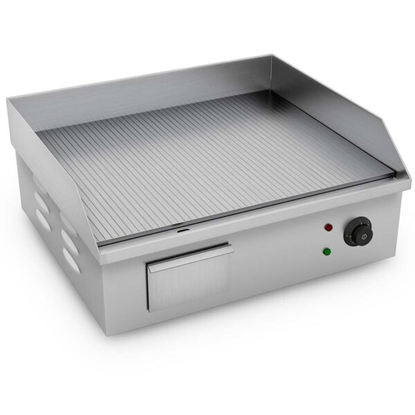 SOGA 2200W Stainless Steel Ribbed Griddle Commercial Grill BBQ Hot Plate 56*48*23cm, Home & Living, Kitchen & Dining, Cookware, Griddles & Grill Pans, ,  - AU DEPOT 1