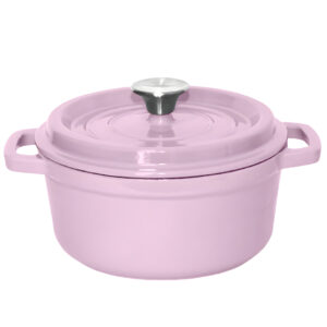 SOGA 22cm Pink Cast Iron Ceramic Stewpot Casserole Stew Cooking Pot With Lid Casserole Dishes StewPot3022 AU DEPOT Casserole Dishes - AU DEPOT