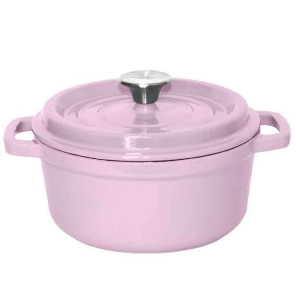 SOGA 22cm Pink Cast Iron Ceramic Stewpot Casserole Stew Cooking Pot With Lid, Home & Living, Kitchen & Dining, Cookware, Casserole Dishes, ,  - AU DEPOT 1