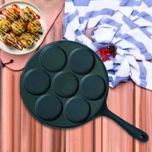 SOGA 23cm Cast Iron Takoyaki Fry Pan Octopus Balls Maker 7 Hole Cavities Grill Mold, Home & Living, Kitchen & Dining, Cookware, Frying Pans, ,  - AU DEPOT 2