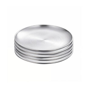 SOGA 23cm Premium Silver Grilling Plate Durable Heat Resistant Perfect for BBQs and Outdoor Cooking Kitchen Essential saucepans VICPlate54 AU DEPOT saucepans - AU DEPOT