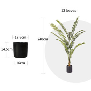 SOGA 240cm Artificial Green Rogue Hares Foot Fern Tree Fake Tropical Indoor Plant Home Office Decor, Home & Living, Home Decor, Artificial Plants, , ,  - AU DEPOT 2