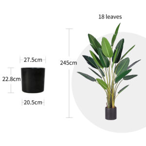 SOGA 245cm Artificial Giant Green Birds of Paradise Tree Fake Tropical Indoor Plant Home Office Decor, Home & Living, Home Decor, Artificial Plants, , ,  - AU DEPOT 2