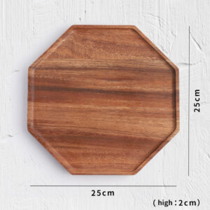 SOGA 25cm Octagon Wooden Acacia Food Serving Tray Charcuterie Board Centerpiece Home Decor, Kitchenware, Table Top, Servingware, Servingware Platter, ,  - AU DEPOT 2