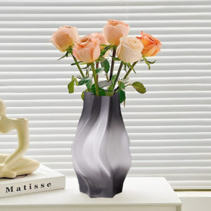 SOGA 26cm Glass Vase Grey with Beautiful glass Bubble Texture Art Vases, Home & Living, Home Decor, Vases, , ,  - AU DEPOT 2