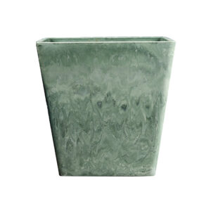 SOGA 27cm Green Grey Square Resin Plant Flower Pot in Cement Pattern Planter Cachepot for Indoor Home Office FPotH2764 AU DEPOT - AU DEPOT