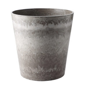 SOGA 27cm Rock Grey Round Resin Plant Flower Pot in Cement Pattern Planter Cachepot for Indoor Home Office FPotE2776 AU DEPOT - AU DEPOT