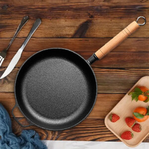 SOGA 27cm Round Cast Iron Frying Pan Skillet Steak Sizzle Platter with Helper Handle, Home & Living, Kitchen & Dining, Cookware, Frying Pans, ,  - AU DEPOT 2