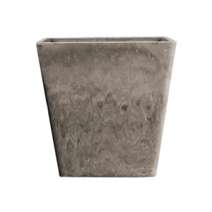 SOGA 27cm Sand Grey Square Resin Plant Flower Pot in Cement Pattern Planter Cachepot for Indoor Home Office FPotH2766 AU DEPOT - AU DEPOT