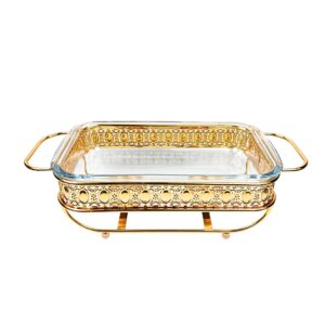 SOGA 2L Lace Dining Stove Cooking Appliance with Gold Color Kitchen Essential ChafingDish6V16 AU DEPOT - AU DEPOT