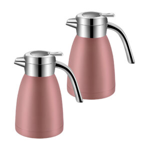 SOGA 2X 1.2L Stainless Steel Kettle Insulated Vacuum Flask Water Coffee Jug Thermal Pink Other WaterJug12PNKX2 AU DEPOT Other - AU DEPOT