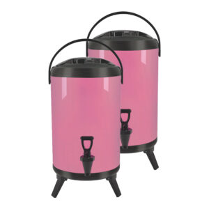 SOGA 2X 10L Stainless Steel Insulated Milk Tea Barrel Hot and Cold Beverage Dispenser Container with Faucet Pink, Home & Living, Kitchen & Dining, Barware, Spirit Dispensers, ,  - AU DEPOT 1