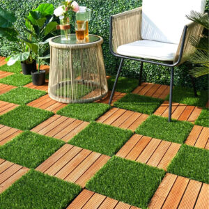 SOGA 2X 11 pcs Coffee DIY Wooden Composite Decking Tiles Garden Outdoor Backyard Flooring Home Decor, Garden, Tools & Hardware, Gardening & Lawn Care, Artificial Grass, , ,  - AU DEPOT 2