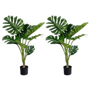 SOGA 2X 120cm Artificial Green Indoor Turtle Back Fake Decoration Tree Flower Pot Plant, Home & Living, Home Decor, Artificial Plants, , ,  - AU DEPOT 1