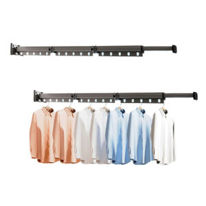 SOGA 2X 127.5cm Wall Mounted Clothing Dry Rack Retractable Space Saving Foldable Hanger BSGKZD03X2 AU DEPOT - AU DEPOT