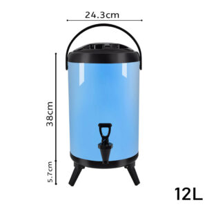 SOGA 2X 12L Stainless Steel Insulated Milk Tea Barrel Hot and Cold Beverage Dispenser Container with Faucet Blue, Home & Living, Kitchen & Dining, Barware, Spirit Dispensers, ,  - AU DEPOT 2