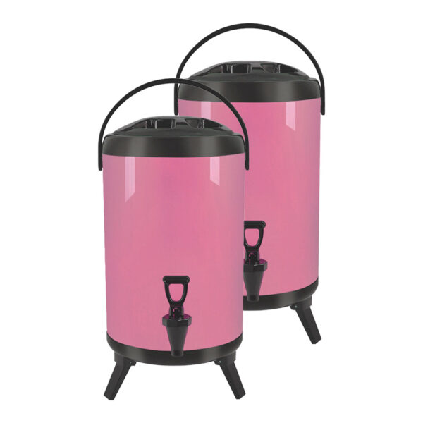 SOGA 2X 12L Stainless Steel Insulated Milk Tea Barrel Hot and Cold Beverage Dispenser Container with Faucet Pink, Home & Living, Kitchen & Dining, Barware, Spirit Dispensers, ,  - AU DEPOT 1