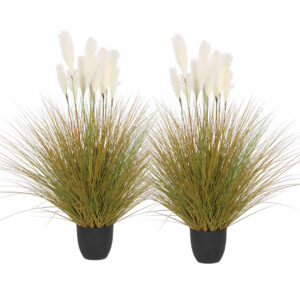 SOGA 2X 137cm Artificial Indoor Potted Reed Bulrush Grass Tree Fake Plant Simulation Decorative, Home & Living, Home Decor, Artificial Plants, , ,  - AU DEPOT 1