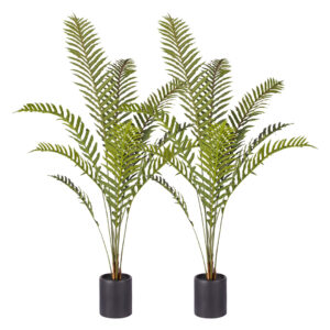 SOGA 2X 160cm Green Artificial Indoor Rogue Areca Palm Tree Fake Tropical Plant Home Office Decor APlant1609X2 AU DEPOT - AU DEPOT