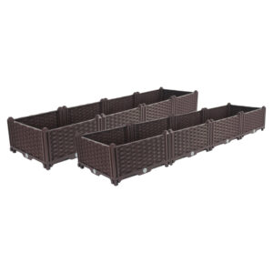 SOGA 2X 160cm Raised Planter Box Vegetable Herb Flower Outdoor Plastic Plants Garden Bed PlantBox4AX2 AU DEPOT - AU DEPOT