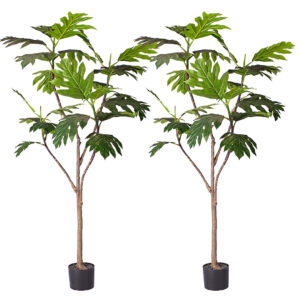 SOGA 2X 180cm Artificial Natural Green Split Leaf Philodendron Tree Fake Tropical Indoor Plant Home Office Decor APlantMBS18026X2 AU DEPOT - AU DEPOT