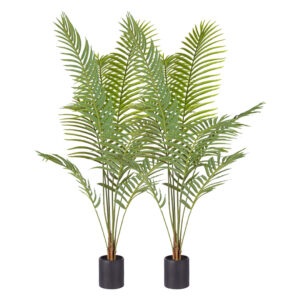 SOGA 2X 180cm Green Artificial Indoor Rogue Areca Palm Tree Fake Tropical Plant Home Office Decor APlant1806X2 AU DEPOT - AU DEPOT