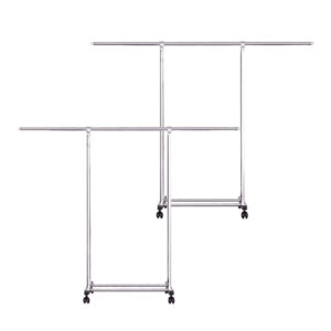 SOGA 2X 180cm Stainless Steel Floor Standing Clothes Rack Durable and Space Saving Laundry Organizer BSXG2525X2 AU DEPOT - AU DEPOT