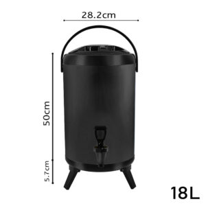 SOGA 2X 18L Stainless Steel Insulated Milk Tea Barrel Hot and Cold Beverage Dispenser Container with Faucet Black, Home & Living, Kitchen & Dining, Barware, Spirit Dispensers, ,  - AU DEPOT 2