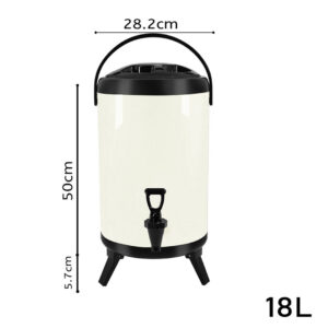 SOGA 2X 18L Stainless Steel Insulated Milk Tea Barrel Hot and Cold Beverage Dispenser Container with Faucet White, Home & Living, Kitchen & Dining, Barware, Spirit Dispensers, ,  - AU DEPOT 2