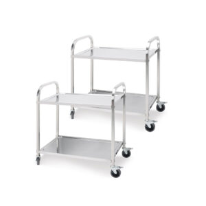 SOGA 2X 2 Tier 75x40x83.5cm Stainless Steel Kitchen Dinning Food Cart Trolley Utility Small, Business & Industrial, Food Service, Food Service Carts, , ,  - AU DEPOT 1