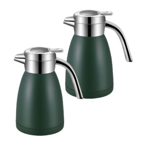 SOGA 2X 2.2L Stainless Steel Kettle Insulated Vacuum Flask Water Coffee Jug Thermal Green Other WaterJug22GREX2 AU DEPOT Other - AU DEPOT