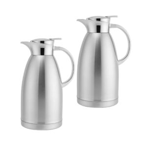 SOGA 2X 2.3L Silver Double Wall vacuum with 2 layers stainless steel Construction Thermal Flask Other BottleWKE17X2 AU DEPOT Other - AU DEPOT