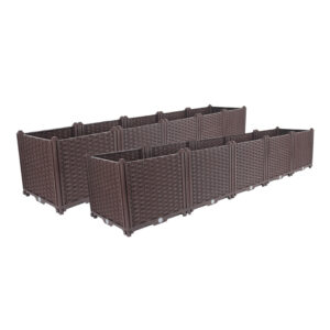 SOGA 2X 200cm Raised Planter Box Vegetable Herb Flower Outdoor Plastic Plants Garden Bed Deepen PlantBox5BX2 AU DEPOT - AU DEPOT