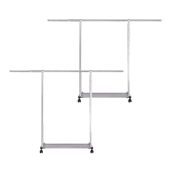 SOGA 2X 200cm Stainless Steel Floor-Standing Clothes Rack - Durable and Space-Saving Laundry Organizer, Home & Living, Laundry, Drying Racks, , ,  - AU DEPOT 1