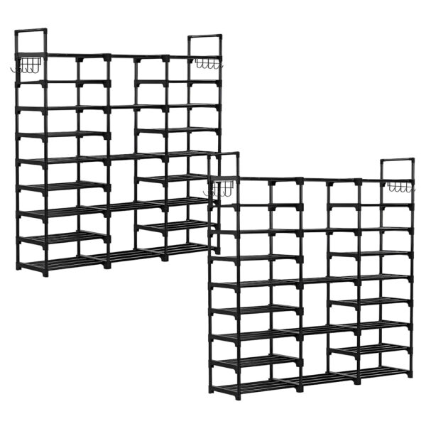 SOGA 2X 21-Shelf Tier Shoe Storage Shelf Space-Saving Caddy Rack Organiser with Handle, Furniture, Storage & Shelving, Shoe Storage, , ,  - AU DEPOT 1