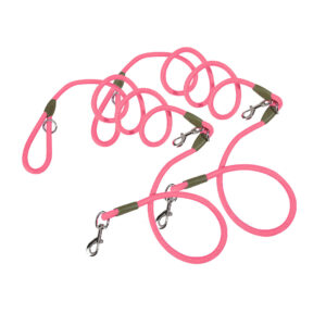 SOGA 2X 220cm Multifunction Hands Free Rope Pet Cat Dog Puppy Double Ended Leash for Walking Training Tracking Obedience Pink Dog Collars PetLeash015X2 AU DEPOT Dog Collars - AU DEPOT