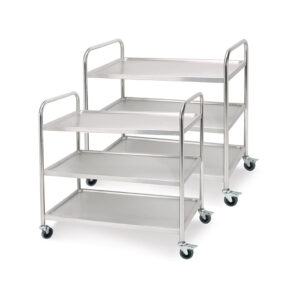 SOGA 2X 3 Tier 75x40x83.5cm Stainless Steel Kitchen Dinning Food Cart Trolley Utility Size Small FoodCart1003X2 AU DEPOT - AU DEPOT