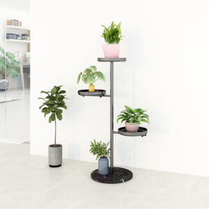 SOGA 2X 3 Tier Black Round Plant Stand Flowerpot Tray Display Living Room Balcony Metal Decorative Shelf, Home & Living, Home Decor, Indoor Pots, Planters and Plant Stands, , ,  - AU DEPOT 2