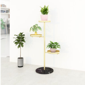 SOGA 2X 3 Tier Gold Round Plant Stand Flowerpot Tray Display Living Room Balcony Metal Decorative Shelf, Home & Living, Home Decor, Indoor Pots, Planters and Plant Stands, , ,  - AU DEPOT 2